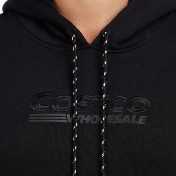 Costco Unisex logo Hoodie - Black Color - NWT - Picture 3 of 4